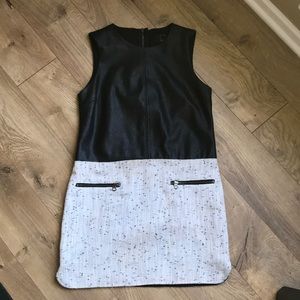 Dolce Vita leather & tweed dress